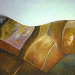 Paesaggi antropomorfi, anni '90 Olio su tela, cm 200x100, cm 90x80